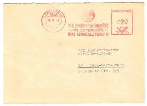 AFS, VEB Leuchtenbau Lengefeld, o Lengefeld, 9343, 18.10.73