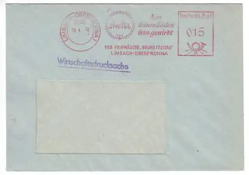 AFS, VEB Feinwäsche"Bruno Freitag", o Limbach-Oberfrohna 1, 9102, 18.4.72