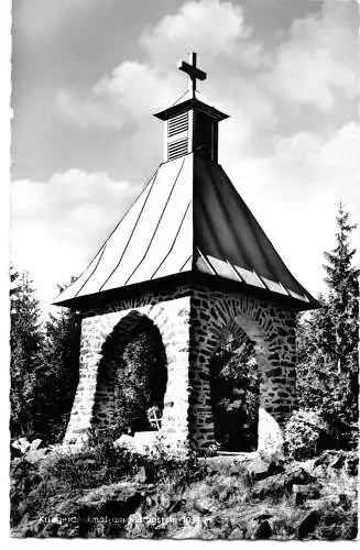 Ansichtskarte, Hohenwarth, Kötztingrer Hütte am Kaltersberg, Kapelle, um 1960