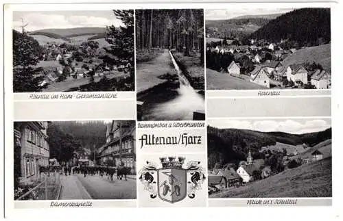 AK, Altenau Harz, fünf Abb., Wappen, 1951