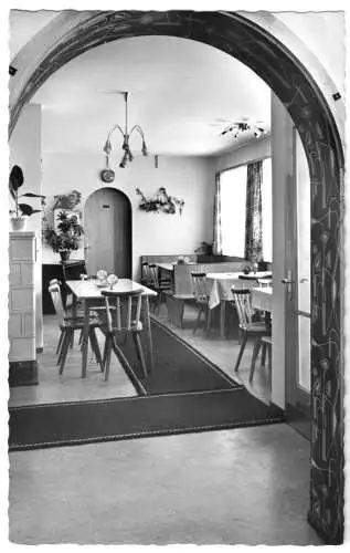 AK, Lossburg - Rodt, Gaststätte - Pension Schönblick, Gastraum, 1958