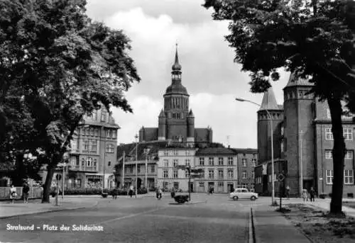 Ansichtskarte, Stralsund, Platz der Solidarität, 1965