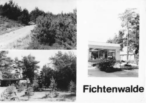 Ansichtskarte, Fichtenwalde Kr. Potsdam, drei Abb., 1976