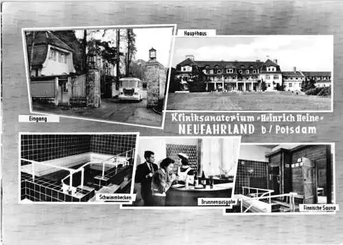 Ansichtskarte, Neu Fahrland b. Potsdam, Kliniksanatorium, 1966