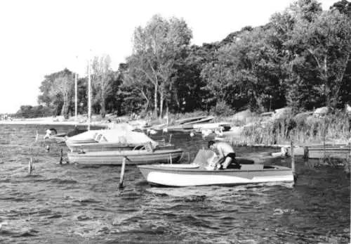 AK, Brandenburg Havel, An der Malge, Boote, 1976