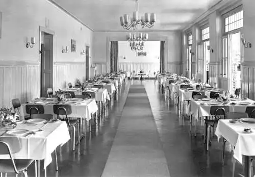 Ansichtskarte, Friedrichsbrunn Harz, Sanatorium "Ernst Thälmann", Speisesaal, 1973