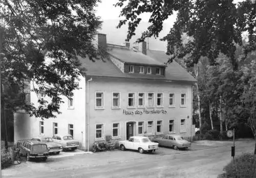 Ansichtskarte, Reinsberg b. Freiberg Sa., Ferienheim, Winteransicht, 1974