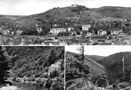 AK, Bad Blankenburg Thür. Wald und Schwarzatal, drei Abb., 1986