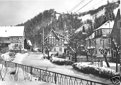 Ansichtskarte, Rohrbach Kr. Rudolstadt, Straßenpartie im Winter