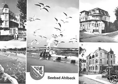 Ansichtskarte, Seebad Ahlbeck Usedom, fünf Abb., 1982