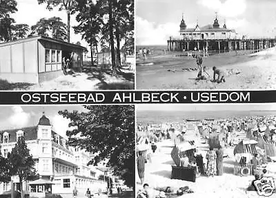 Ansichtskarte, Seebad Ahlbeck Usedom, vier Abb., 1969