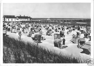 Ansichtskarte, Zinnowitz Usedom, Seebrücke und Strandleben, 1950