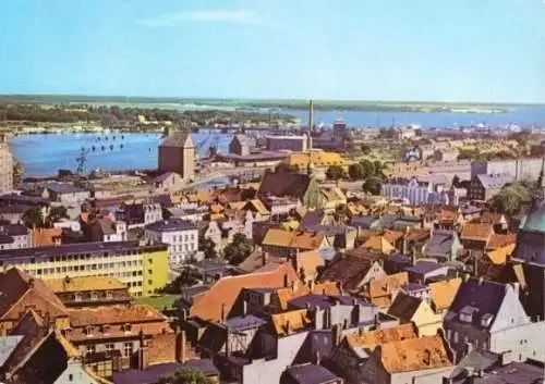 Ansichtskarte, Stralsund, Blick auf die Stadt, 1982