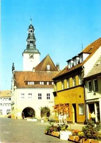 AK, Gardelegen, Blick zum Rathaus, 1989