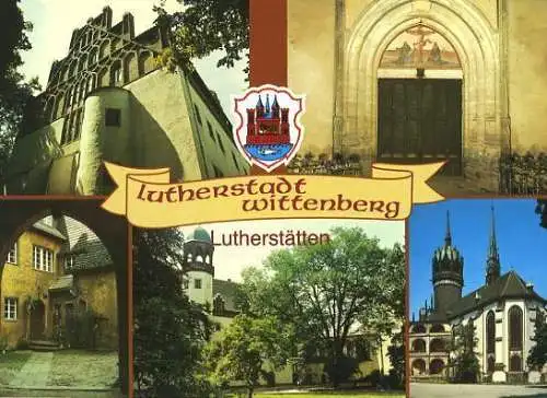 AK, Lutherstadt Wittenberg, 5 Abb. u.a. Lutherhof, 1991