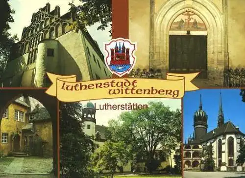 Ansichtskarte, Lutherstadt Wittenberg, 5 Abb. u.a. Lutherhof, 1991