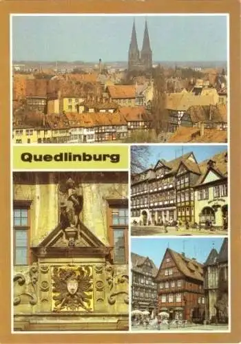 Ansichtskarte, Quedlinburg, vier Abb., Version 2, 1987