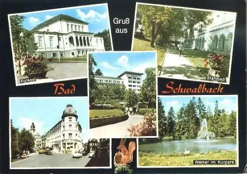 AK, Bad Schwalbach, 5 Abb., u.a. Kursaal, 1972