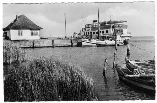Ansichtskarte, Neuendorf Insel Hiddensee, Hafen, 1962