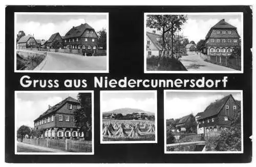 Ansichtskarte, Niedercunnersdorf Oberlausitz, fünf Abb., 1971