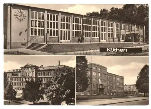 Ansichtskarte, Köthen, drei Abb., 1969