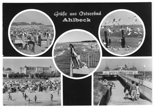 AK, Seebad Ahlbeck, fünf Abb., gestaltet, 1984