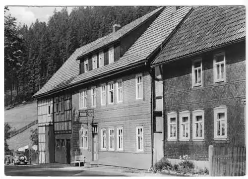 Ansichtskarte, Einsiedel Kr. Hildburghausen, Gasthaus "Goldener Hirsch", 1964