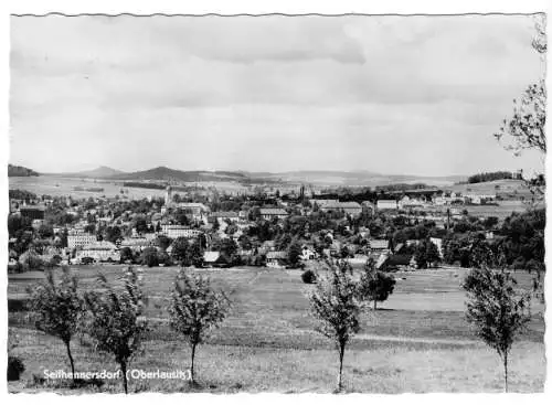 Ansichtskarte, Seifhennersdorf Oberlausitz, Gesamtans., Nebenstempel: Pionier-Postamt, 1961