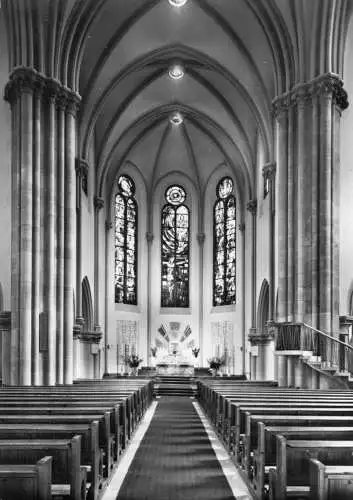 AK, Berlin Wilmersdorf, Kath. Kirche St. Ludwig, Innenansicht, um 1961