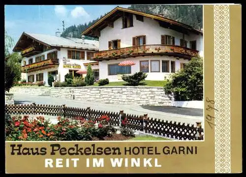 Tour. Prospekt, Reit im Winkel, Haus Peckelsen Hotel Garni, um 1978