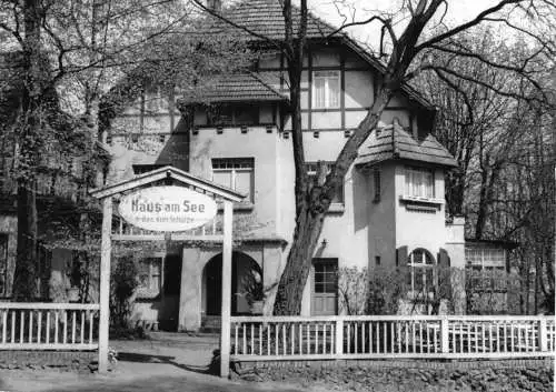 AK, Ferch Kr. Potsdam, Gaststätte "Haus am See" mit Terrasse, 1975