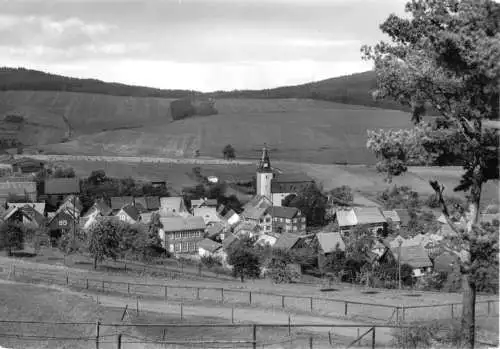 Ansichtskarte, Meura Thür. Wald, Teilansicht mit Kirche, 1981