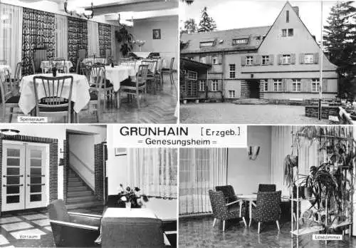 Ansichtskarte, Grünhain Erzgeb., Genesungsheim, vier Abb., 1978