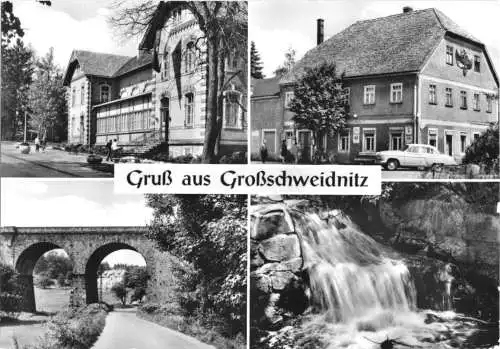 Ansichtskarte, Großschweidnitz, vier Abb., 1980