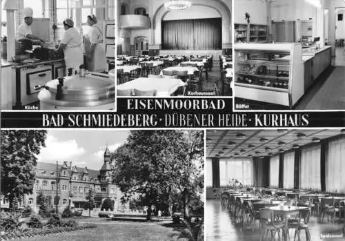 Ansichtskarte, Bad Schmiedeberg, Kurhaus, Innenansichten, 1969