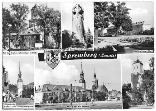 Ansichtskarte, Spremberg Lausitz, sechs Abb., 1963