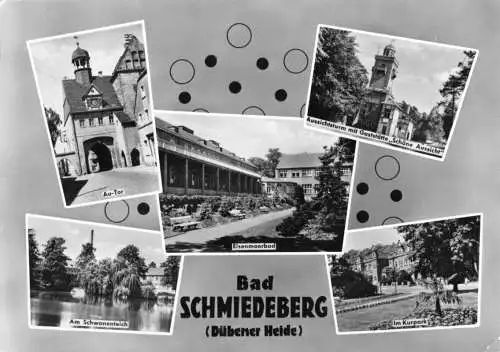 Ansichtskarte, Bad Schmiedeberg, fünf Abb., gestaltet, 1964