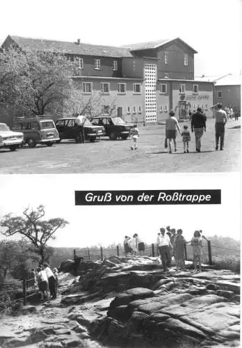 AK, Thale am Harz, Berghotel Roßtrappe, 2 Abb., 1984
