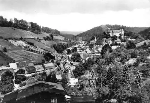 AK, Stolberg Harz, Teilansicht mit Schloß, 1966