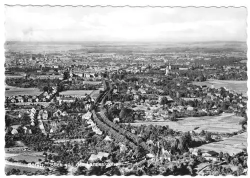 AK, Görlitz, Blick zur Stadt von der Landeskrone, 1962