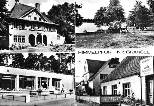 Ansichtskarte, Himmelpfort Kr. Gransee, vier Abb., u.a. Kaufhalle, 1981