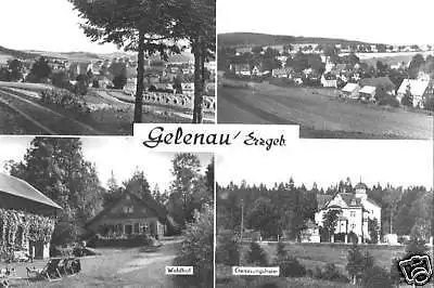 Ansichtskarte, Gelenau Erzgeb. Kr. Zschpau, vier Abb., 1979