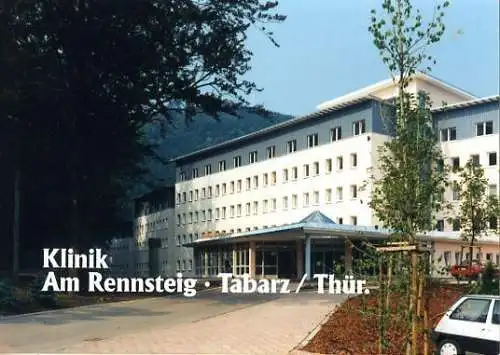 Foto im Ansichtskarte-Format, Tabarz, Klinik Am Rennsteig, 1995