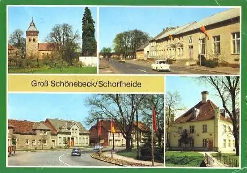 Ansichtskarte, Groß Schönebeck Schorfheide Kr. Bernau, 4 Abb, 1982