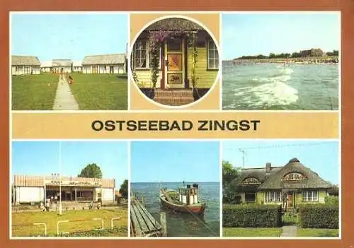 AK, Ostseebad Zingst, sechs Abb. u.a. Urlauberdorf