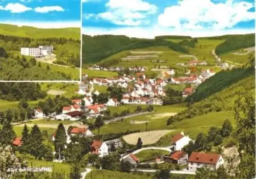 Ansichtskarte, Hellenthal, Übersicht und Blindenferienheim, 1975