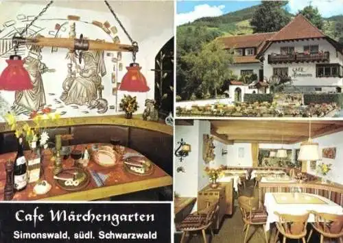 AK, Simonswald, Café "Märchengarten", 3 Abb., um 1970