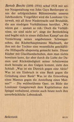 Brecht, Bertolt; Die Dreigroschenoper, 1986, Reclam 144