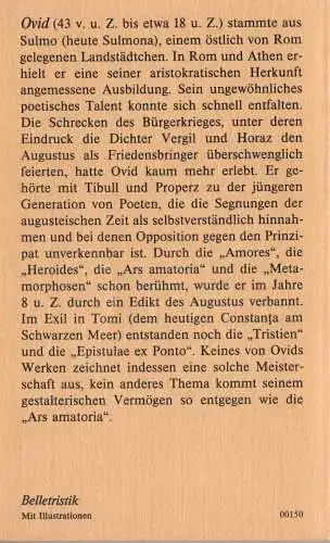 Ovid, Die Liebeskunst, 1985, Reclam 303