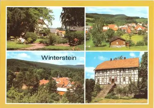 Ansichtskarte, Winterstein Kr. Gotha, vier Abb., 1988